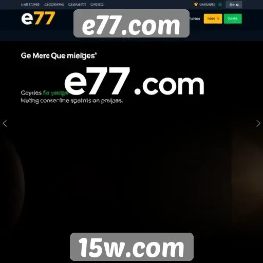 Análise das principais funcionalidades do site e77.com